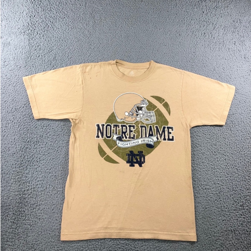 Adidas Notre Dame Fighting Irish T Shirt Men S Football Graphic Thrashed Retro